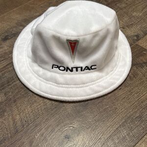 Vintage PONTIAC Microfurr Bucket Hat White